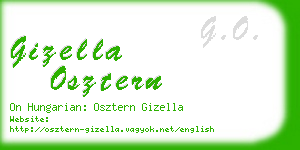 gizella osztern business card